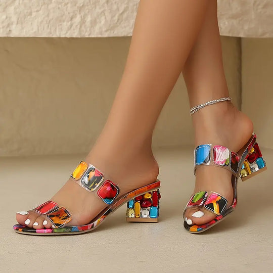 Chiara Colorful Sandals Double Strap