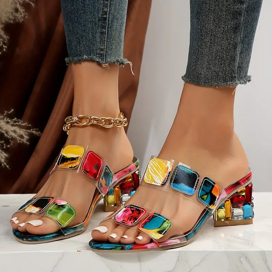 Chiara Colorful Sandals Double Strap