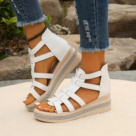 Rose Elegant Wedge Sandals