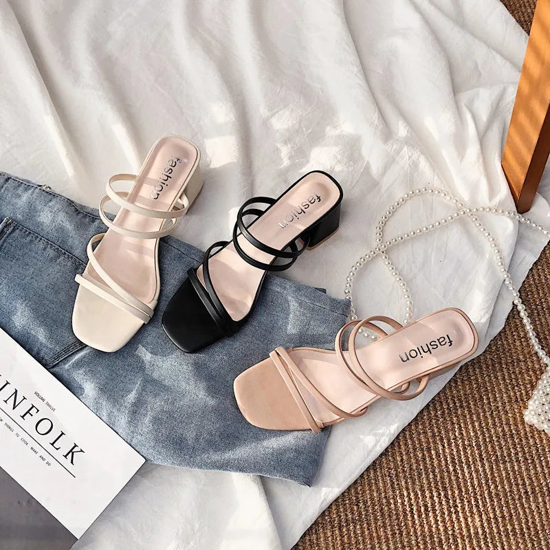 Pamela Strappy Block Heel Sandals