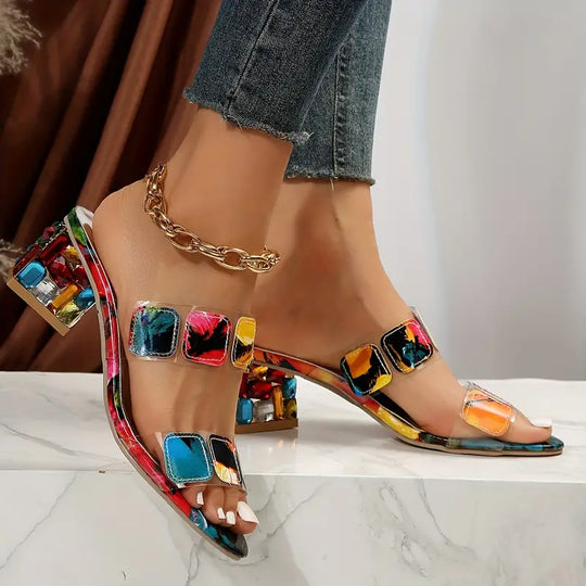 Chiara Colorful Sandals Double Strap