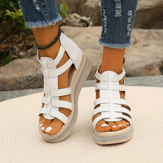 Rose Elegant Wedge Sandals